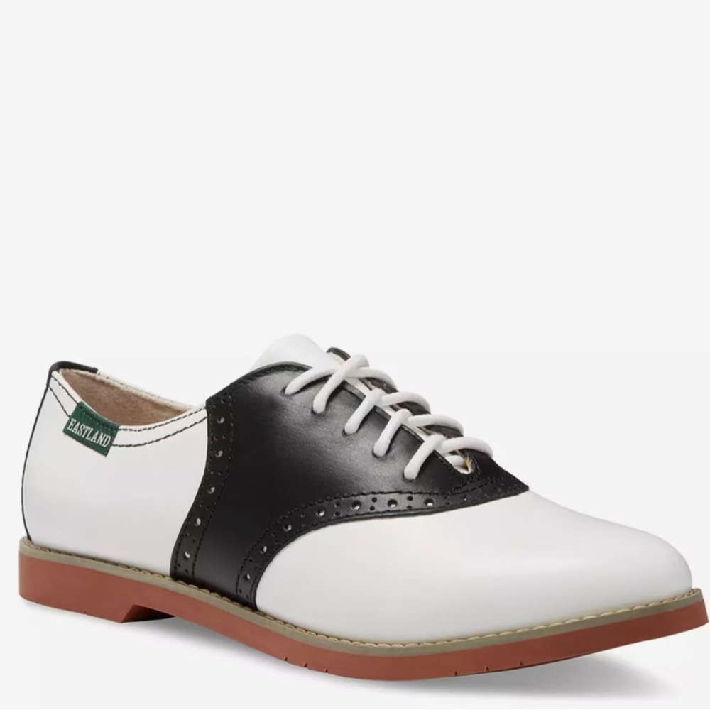 Eastland White and Black Oxford Shoes